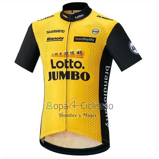 Lotto NL Jumbo Ropa Ciclismo Culotte Corto 2018 Mangas Cortas AMarillo y Negro
